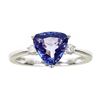 Image 1 : 2.00 ctw Tanzanite and Diamond Ring - 14KT White Gold
