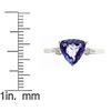 Image 4 : 2.00 ctw Tanzanite and Diamond Ring - 14KT White Gold