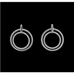 14KT White Gold 0.85 ctw Diamond Earrings