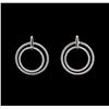 Image 1 : 14KT White Gold 0.85 ctw Diamond Earrings