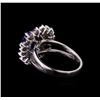 Image 3 : 14KT White Gold 2.95 ctw Tanzanite and Diamond Ring