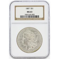 1887 MS63 NGC Morgan Silver Dollar