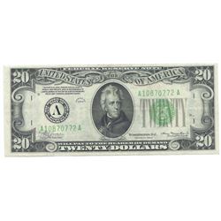 1934 $20 Federal Reserve Note - Boston