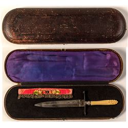 Cased M. Price Knife and Garter