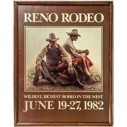 Framed 1982 Reno Rodeo Poster