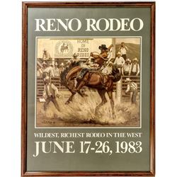 Framed 1983 Reno Rodeo Poster