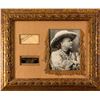 Image 1 : Framed Pawnee Bill Autograph and Photo