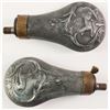 Image 1 : Dog Scene and Floral Powder Flask
