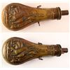 Image 1 : Ornate Mid-Sized Embossed Game Scene Powder Flask