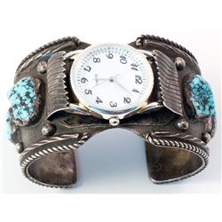 Turquoise Watch Band Cuff Bracelet.