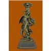 Image 1 : Semi Nude Lady Nymph with Dragon Bronze Sculpture