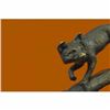 Image 2 : Fox Wild Animal Bronze Statue on Marble Base Sculpture