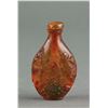 Image 2 : Chinese Amber Carved Sudhana Snuff Bottle Daoguang