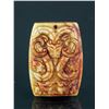 Image 1 : Chinese Archaistic Yellow Hardstone Carved Pendant