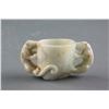 Image 3 : Chinese Hetian White Jade Carved Tiger Cup