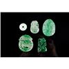 Image 1 : 5 PC Assorted Burma Green Jadeite Carved Pendant