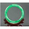 Image 3 : Burma Green Jadeite Carved Bangle