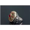 Image 3 : Sterling Silver Ruby & Cubic Zirconia Ring RV$250