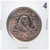 Image 1 : Franklin $100 Note One Ounce .999 Copper Round