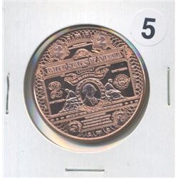 $2 Silver Certificate Style One Ounce .999 Copper Round