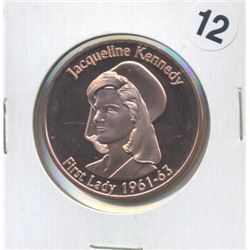 Jacqueline Kennedy One Ounce .999 Copper Round