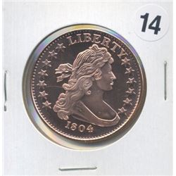 1804 Draped Bust One Ounce .999 Copper Round