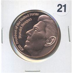 Ronald Reagan One Ounce .999 Copper Round