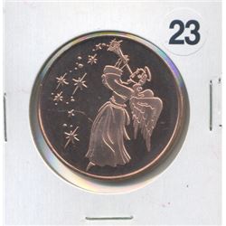 Merry Christmas Style One Ounce .999 Copper Round