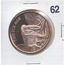 The Ice Age Woolly Mammoth One Ounce .999 Copper Round