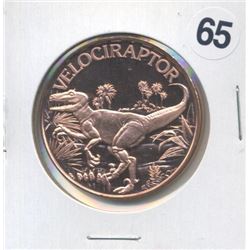 Velociraptor One Ounce .999 Copper Round