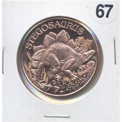 Stegosaurus One Ounce .999 Copper Round