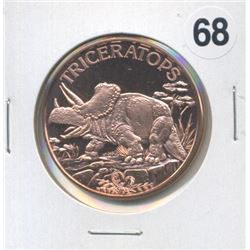 Triceratops One Ounce .999 Copper Round