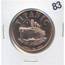 RMS Titanic One Ounce .999 Copper Round