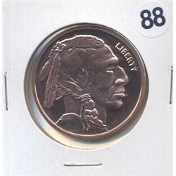 Buffalo Style One Ounce .999 Copper Round