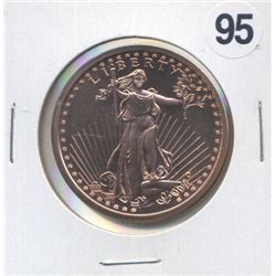 American Gold Eagle Style One Ounce .999 Copper Round
