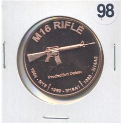 M16 Rifle One Ounce .999 Copper Round