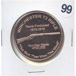 Winchester 73 Rifle One Ounce .999 Copper Round