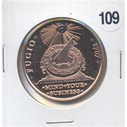 1787 Fugio Token One Ounce .999 Copper Round