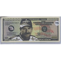 Dale Earnhardt Nascar Racing Million Dollar Note