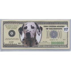 Dalmations One Million Dollar Novelty Note