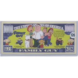 Family Guy 1998 2012 Million Dollver Novelty Note