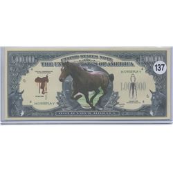 Hold Your Horses Horseplay Million Dollar Novelty Note