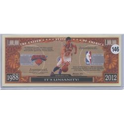 Jeremy Lin 1988 2012 Knicks Basketball Million Dollar Note