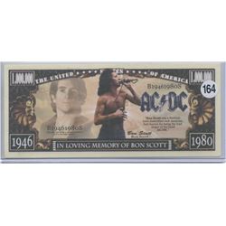 AC/DC Ron Scott 1946 1980 One Million Dollar Note