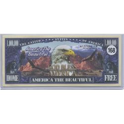 God Bless America the Beautiful One Million Dollar Note