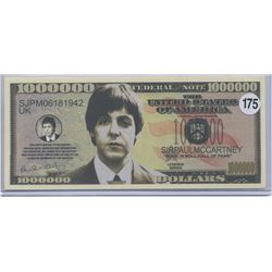 Sir Paul McCartney The Beatles One Million Dollar Novelty Note