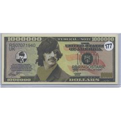 Ringo Starr The Beatles One Millio Dollar Novelty Note