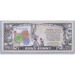 Bugs Bunny 1940 2015 One Million Dollar Novelty Note