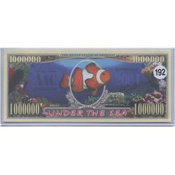 Under The Sea One Million Dollar Novelty Note