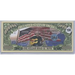 USA Country Music One Million Good Ol' Boys Note